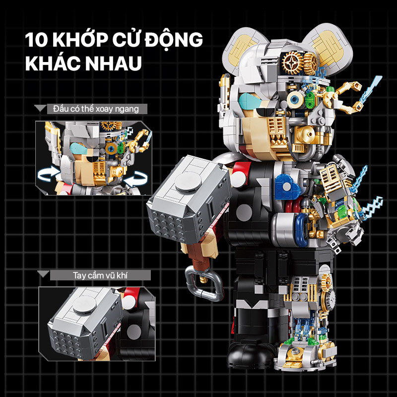 Mô hình lắp ghép - Bear Robot - Thor 188011 2 mo hinh lap ghep bear robot thor 188011 02